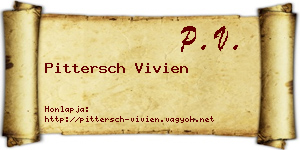 Pittersch Vivien névjegykártya